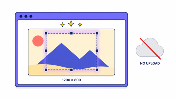 How the crop tool works in your browser
