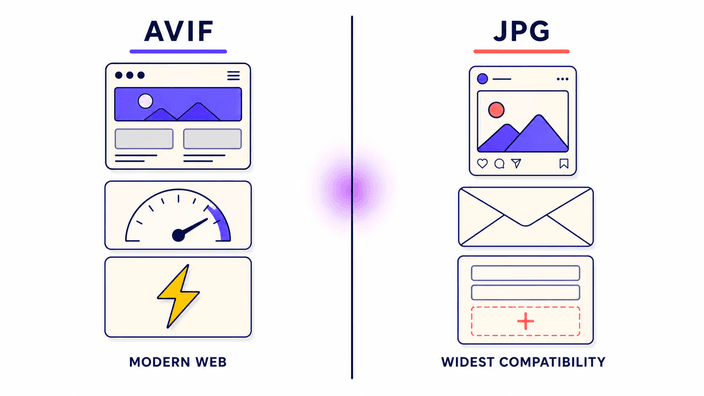 AVIF or JPG, when to use each