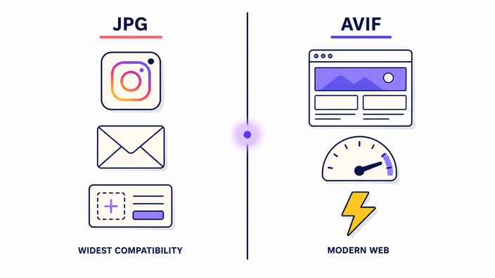 JPG or AVIF, when to use each