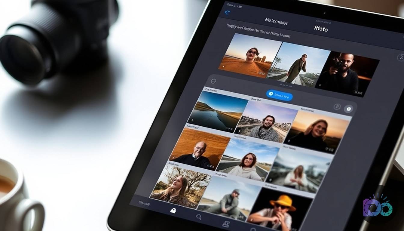 An iPad displaying the Image & Photo Compressor Pro app interface